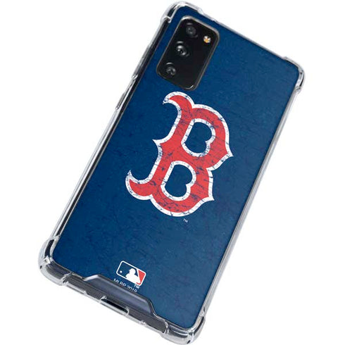 MLB Boston Red Sox - Solid Distressed Galaxy S20 FE Clear Case
